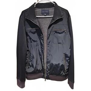 Banana Republic Men's Medium Black Satin Bomber Jacket Streetwear